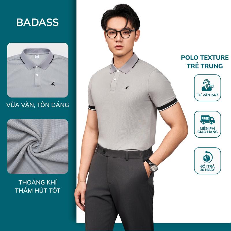 Áo polo nam COOL TOUCH cao cấp, co dãn thoáng khí thanh lịch BADASS áo thun phông có cổ đẹp, trẻ trung 360 Boutique POHOL602 [BÁN CHẠY]