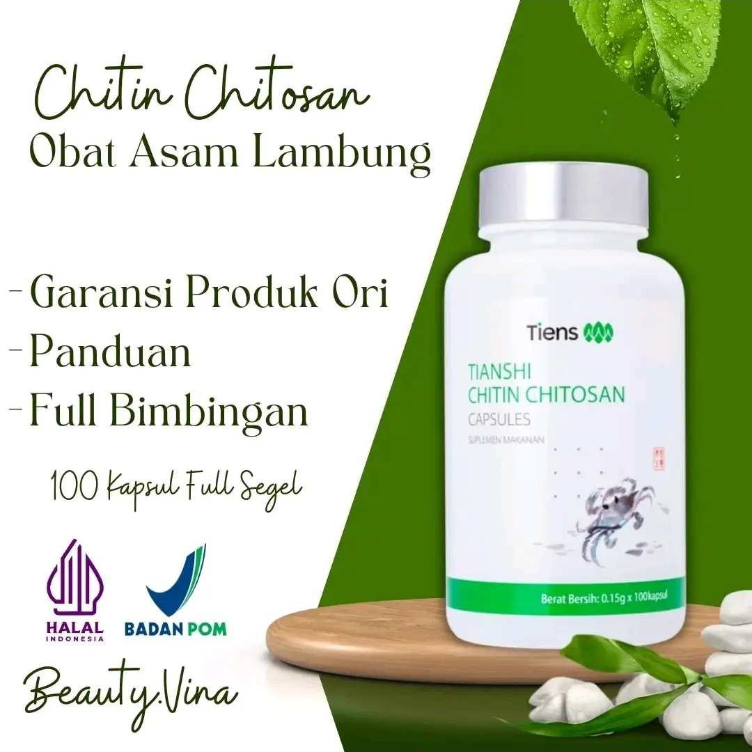 Chitin Chitosan Herbal Cina - Solusi Asam Lambung Gerd Anxiety Herbal alami