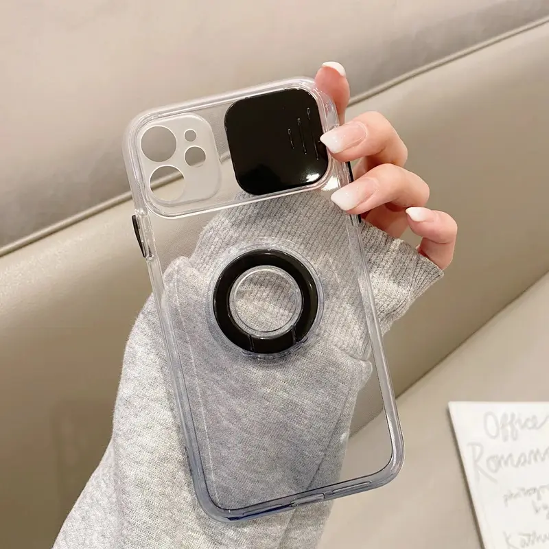 Case Suitable For iPhone 11 12 Pro Max Gradient Camera Protection with iring