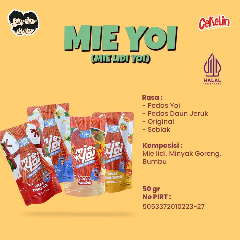 MieYoi (Mie Lidi Yoi) Snack Cemilan Makanan Kering Keripik 0