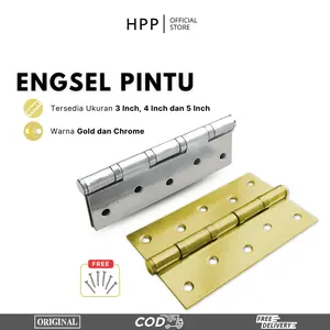HPP Engsel Pintu / Jendela Bearing Silver & Gold Ukuran 3" - 4" - 5"