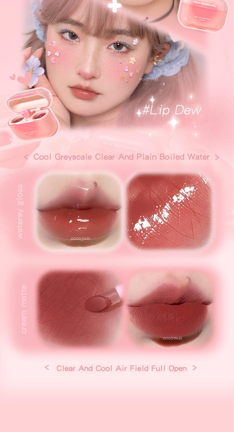 Product Introduction of [BPOM]GOGO TALES LipPods Lipstik Cloud Sense Dual Colour Lipcream Lip Matte Velvet Lipstick Lip Tint Anak Sekolah Make Up Lip Gloss Bibir GT621 14