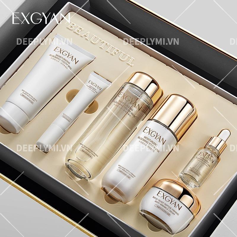 DEEPLYMI Bộ Chăm Sóc Da 6 Món Hỗ Trợ Dưỡng Ẩm Làm Sáng Và Làm Mịn Da Hỗ Trợ Làm Sạch Sâu Cho Da Với Coconut Oil Cleanser Toner Lotion Serum Kem Dưỡng Mặt Và Kem Dưỡng Mắt