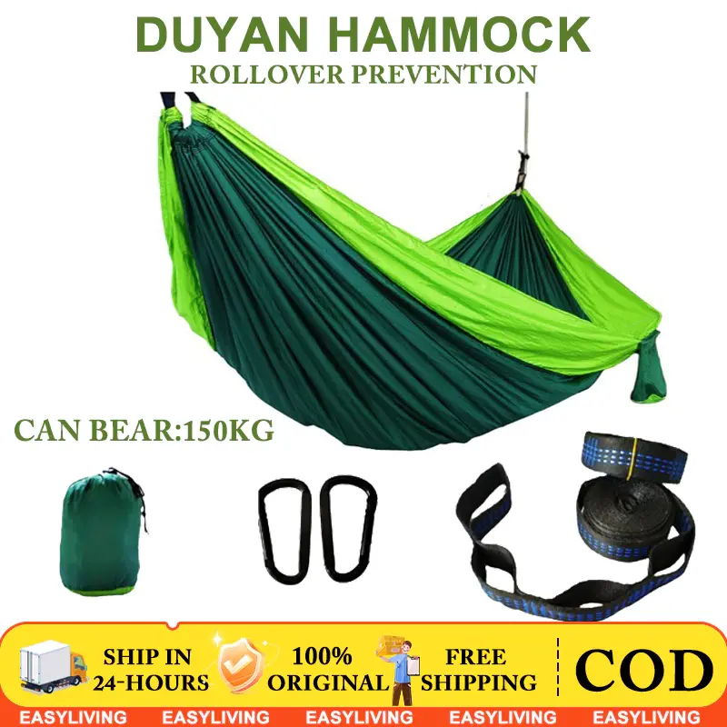Portable Parachute Hammock Nylon Double Swing Bed for Camping Hiking Travel - 270 x 140CM