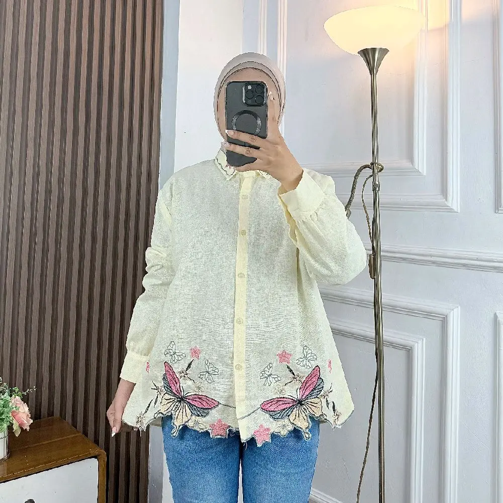 ELORA BLOUSE BORDIR LINEN RAMI - Shop | Tokopedia