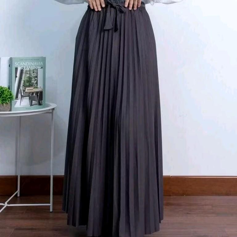 silvesh ROK PLISKET PREMIUM TEBAL/ROK PANJANG/ ROK POLOS/ROK PLISKET MAYUNG/MURAH/ROK JUMBO/M-XL Bawahan 3