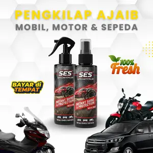 Pengkilap Spray Poles untuk Mobil dan Motor Membersihkan dan Mengkilapkan Kinclong Seperti Baru isi 100ml Original