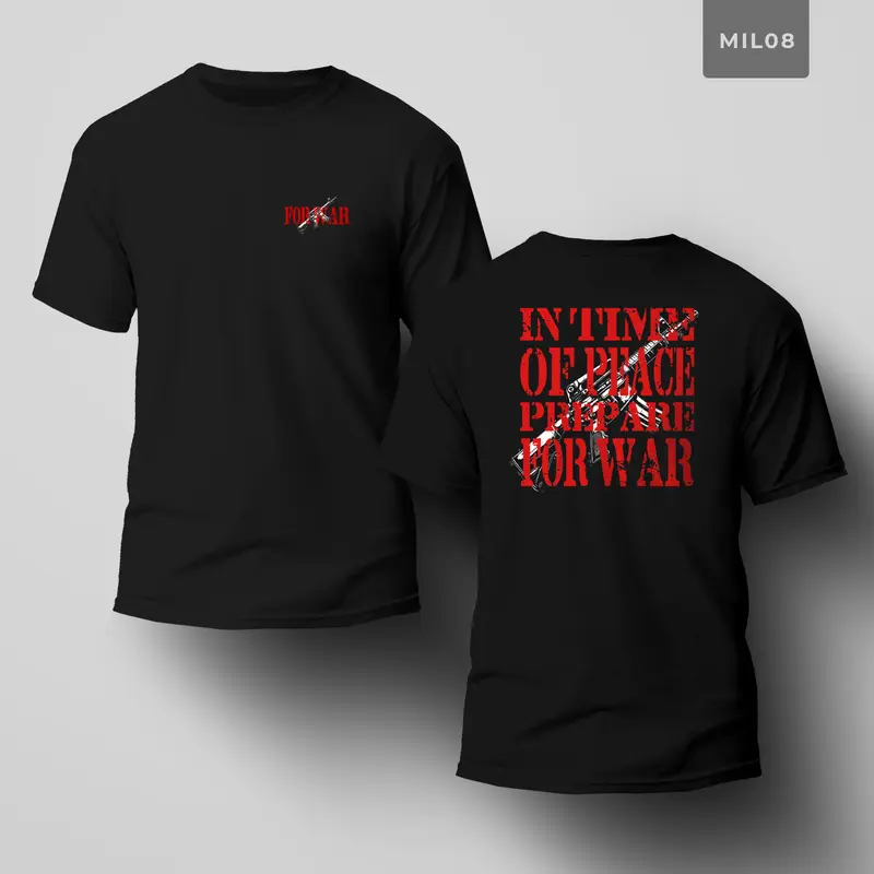 Kaos Hitam Milliter (MIL) Ukuran S-5XL Lengan Pendek  Kaos Distro Kaos Pria Kaos Lengan Pendek Kaos Keren Kaos Tshirt Oblong Baju Combed Katun Dewasa 7