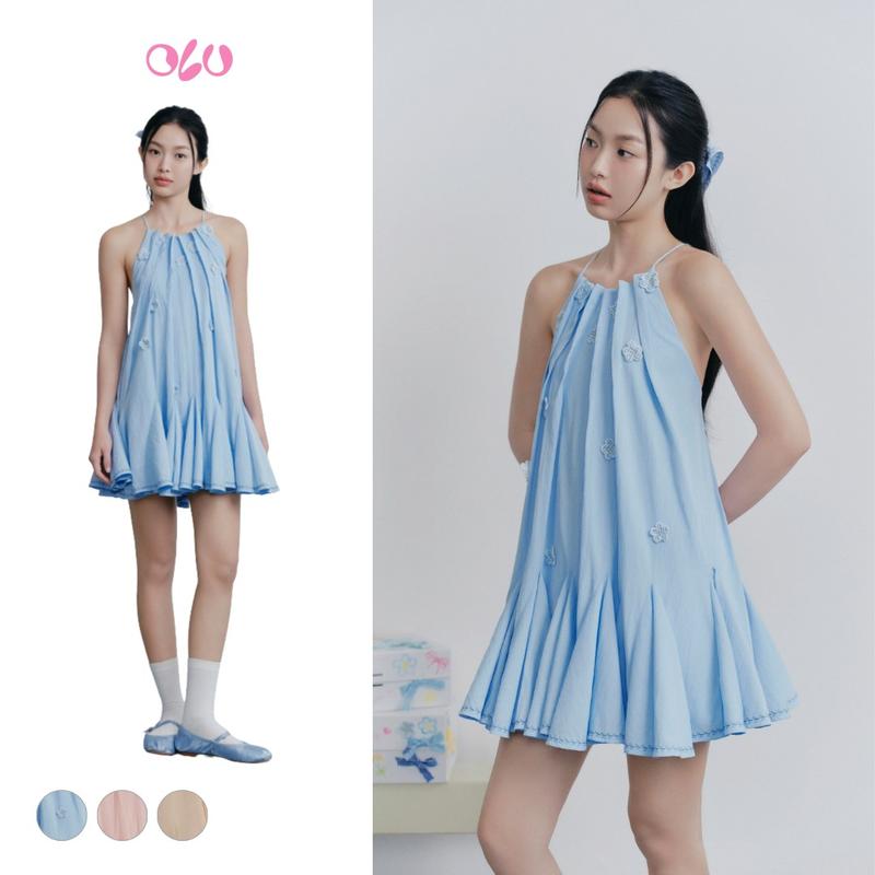   BÁN CHẠY  Set áo yếm suông xếp li phối cúc kèm quần Farida nhiều màu thoáng mát nữ tính OLV 