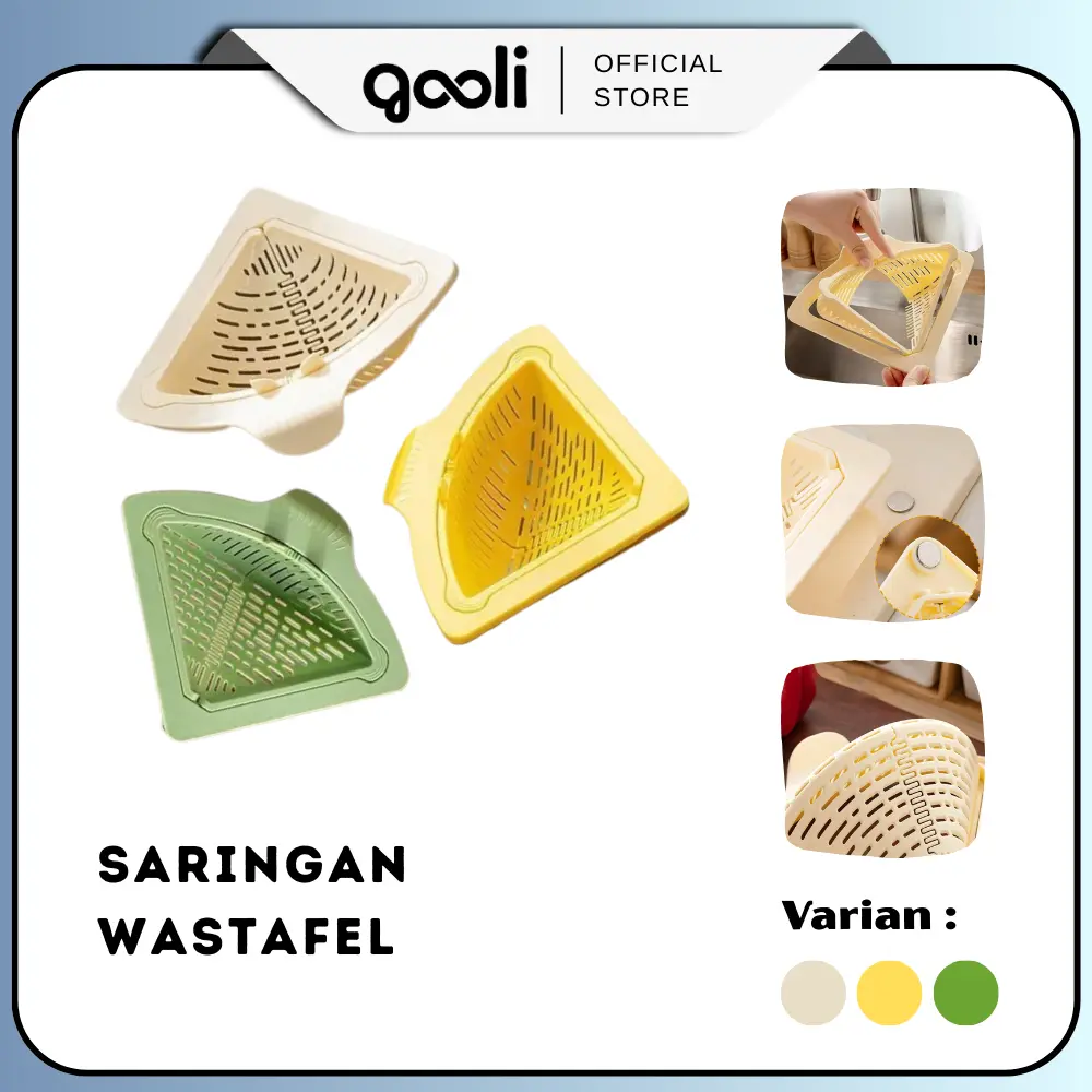 GOOLI Saringan Sisa Makanan Wastafel Dapur Penampung Sampah Sink Anti Mampet Filter Wastafel Praktis