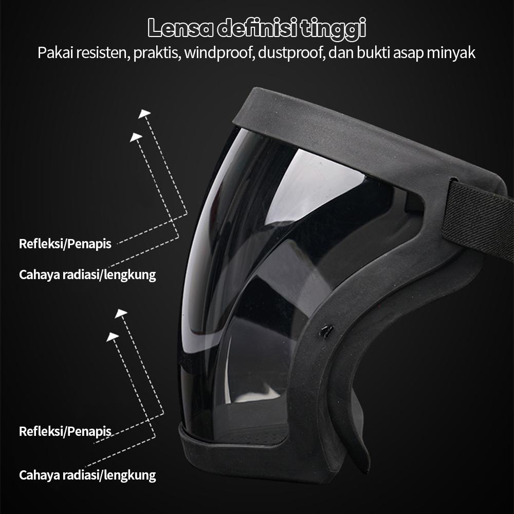 Pelindung Wajah Pelindung Wajah Penuh Masker Keselamatan Transparan Dengan Filter Tahan Percikan Minyak Penutup Kepala Anti-kabut Kacamata Pelindung Kerja Pelindung Wajah Pelindung Wajah Akrilik Topeng untuk bersepeda di luar ruangan Outdoor Pelindung Wajah Pelindung Wajah Penuh Masker Keselamatan Transparan Dengan Filter Tahan Percikan Minyak Penutup Kepala Anti-kabut Kacamata Pelindung Kerja Pelindung Wajah Pelindung Wajah Akrilik Topeng untuk bersepeda di luar ruangan Outdoor