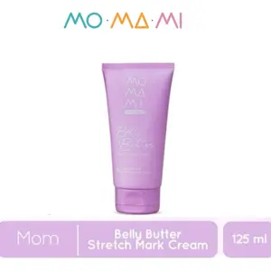 Momami Belly Butter Stretch Mark Cream 125mL - Krim Penghilang Bekas Luka Hamil / Melahirkan