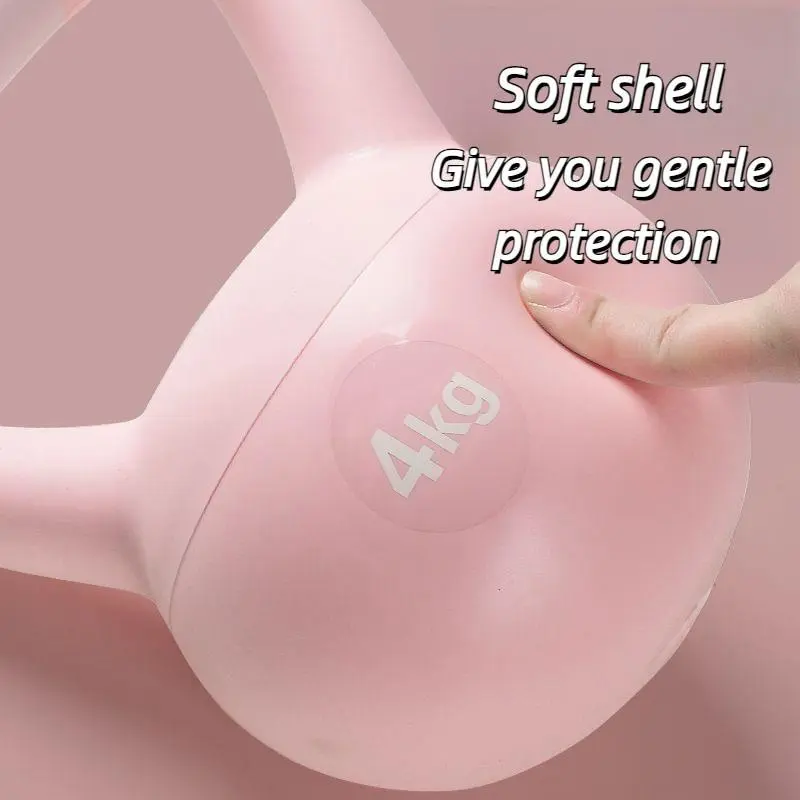 {MR-LINQM}Peralatan Kebugaran Canggih, Kettlebell Latihan Kekuatan, Kettlebell Lembut Wanita Pria Angkat Berat SportsGrip Otot 5
