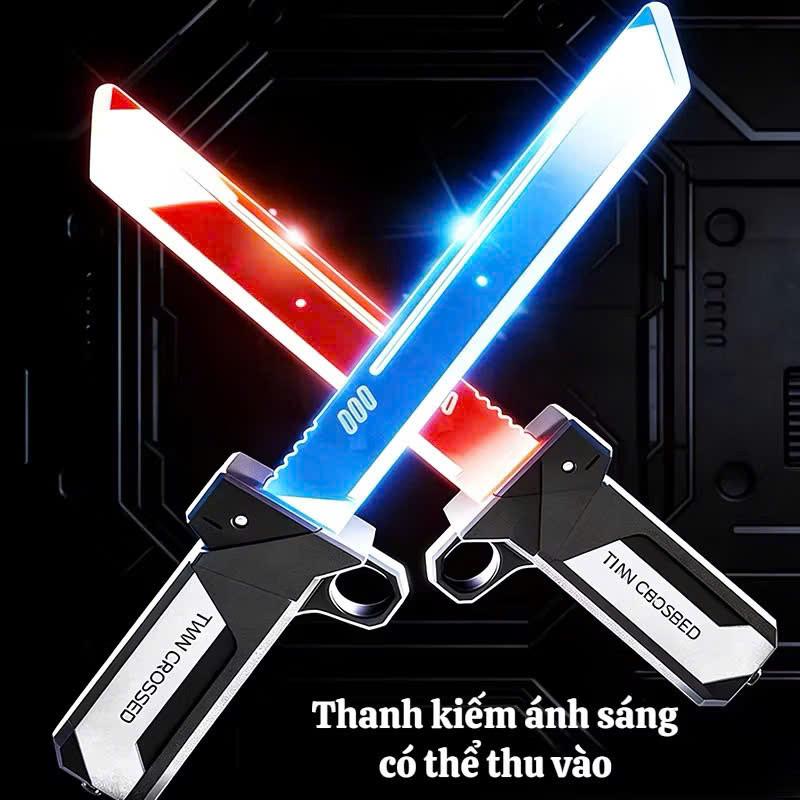 Đồ chơi hot mẫu mới kiếm pin đôi phát sáng thu gọn 2 in 1 Twin Crossed -…