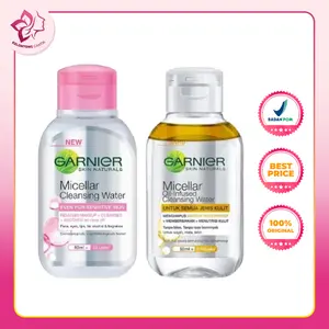 Kelontong Cantik | GARNIER Micellar Water Pink - Blue - Bipase 50ml