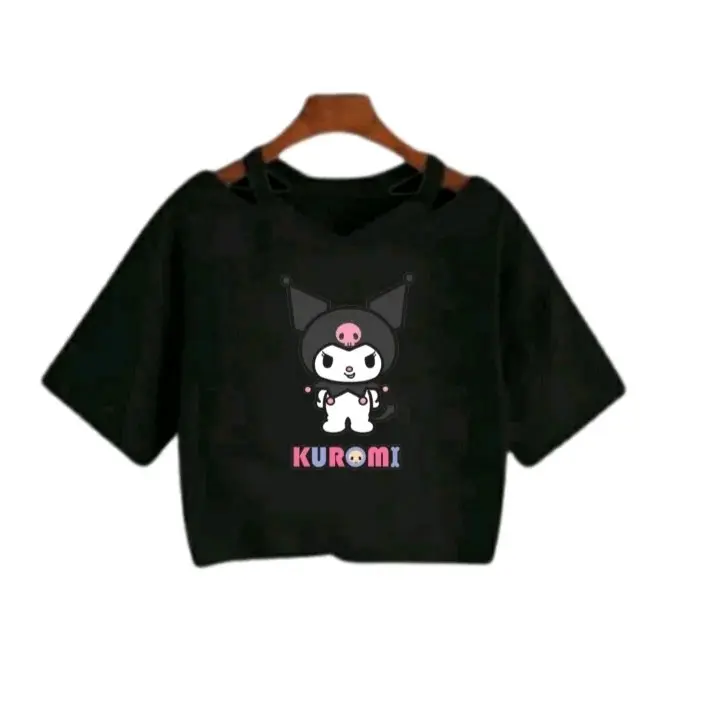 Baju Atasan Anak Perempuan Motif Kuromi Untuk Usia 4-12 Tahun - Fashion Kaos Red Tops 2