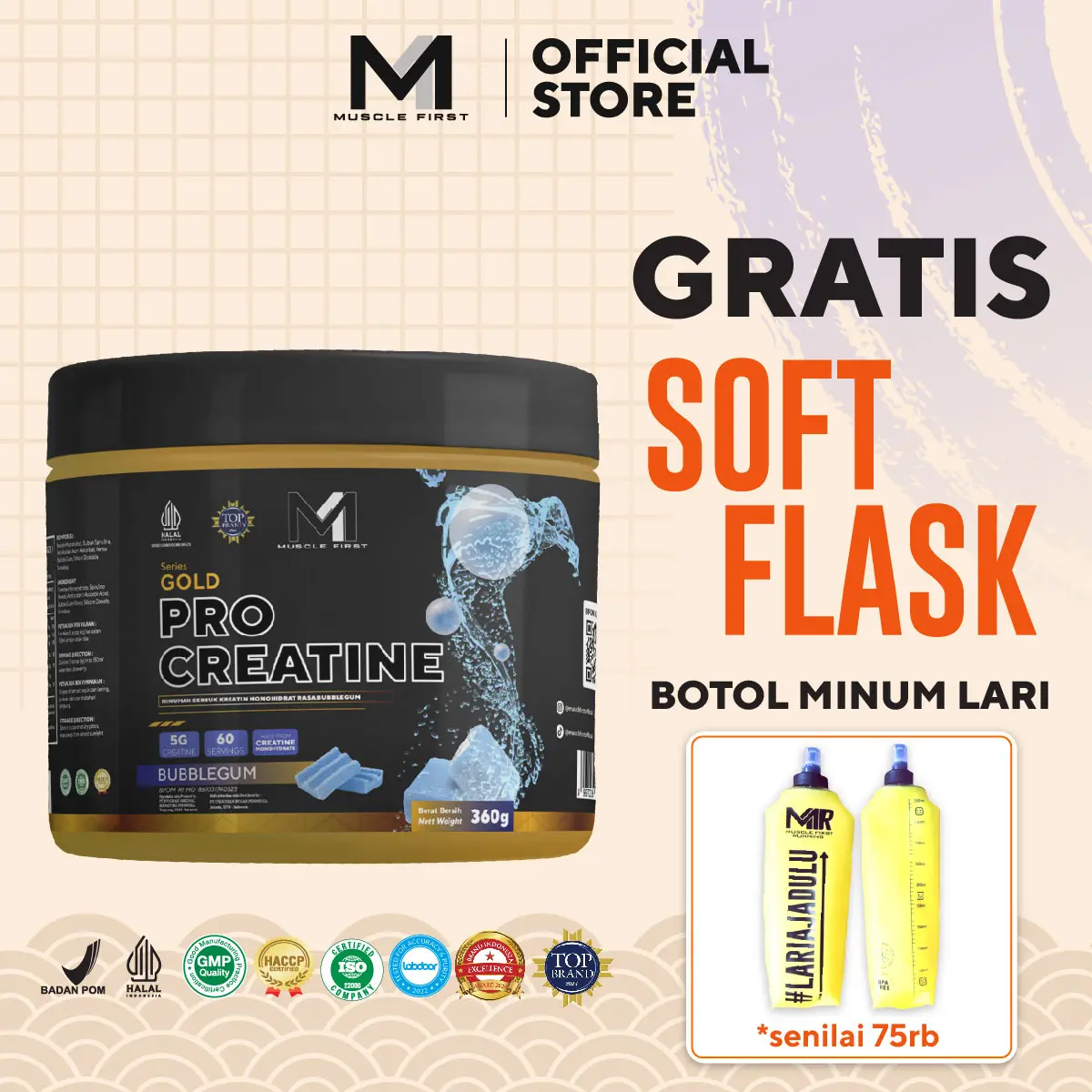 MUSCLE FIRST Pro Creatine 360gr - Suplemen Fitness