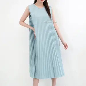 Inner Midi Dress Plisket Mayung Oneck / Dress Polos Plisket  / Inner Plisket / Dress Mayung / Dress Plisket / Inner Pleated Dress