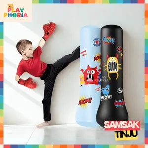 Samsak Tinju Anak Berdiri Standing Boxing Ball Inflatable Bop Bag Kids Training Punching Tinju Target Mainan Sansak Angin Bahan Pvc