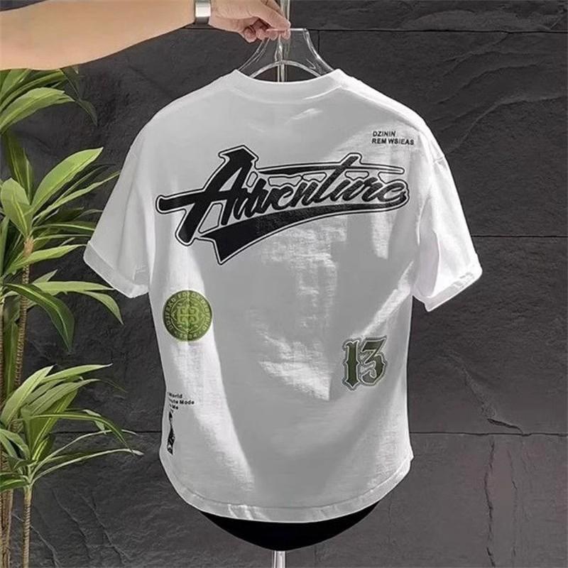 Áo Thun Cotton, 100% Cotton, Unisex, Tay Ngắn, Ngoại Cỡ Và Ngoại Cỡ (3XL), Dáng Rộng Vừa Vặn, In Chữ, Thích Hợp Cho Nam Và Nữ 0