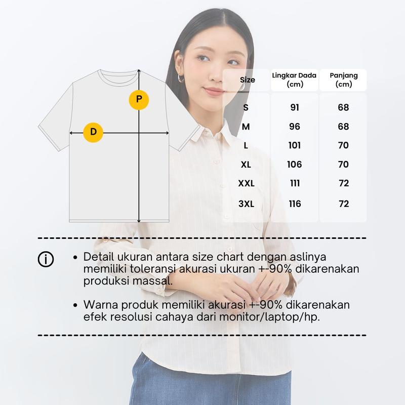 Product Introduction of Geela Official - Aurelia Cream Stripe Shirt (G.11615) - Kemeja Wanita 0