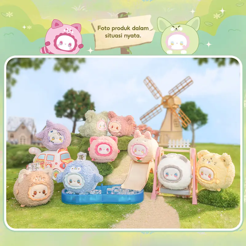 OHSOME EMMA Blind Box Gacha Set Koleksi Figure EMMA RUA RUA ZOO TUAN TUAN Plush Keychain Series (1/6) - PRODUK RANDOM 4
