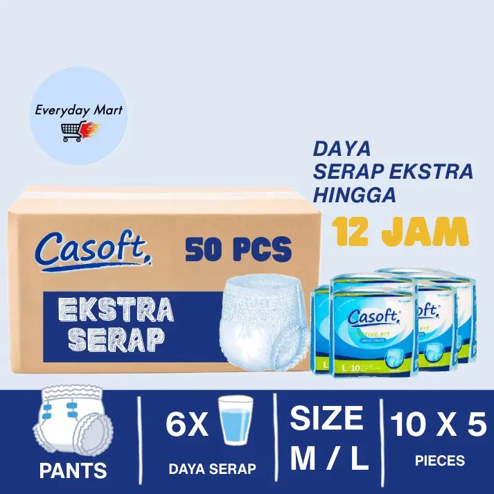 Popok Celana Dewasa Ekstra Serap 50 PCS - M/L - Adult Diaper Pants