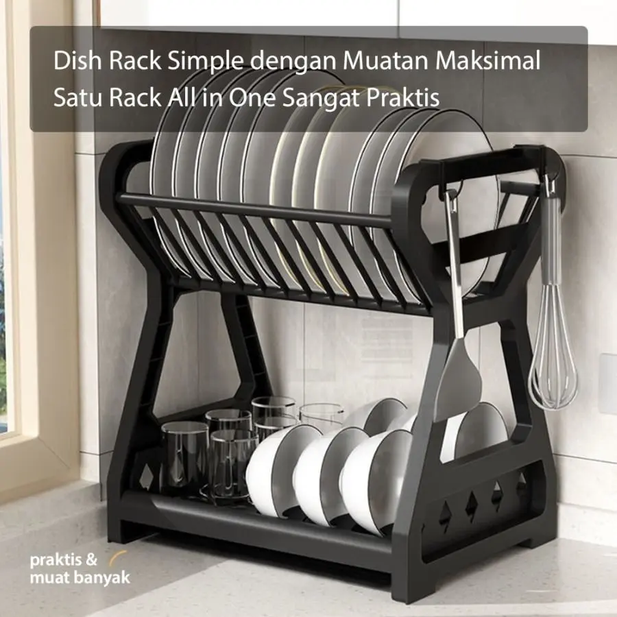 RAK PIRING PLASTIK / WADAH TEMPAT PENGERING PIRING 2 SUSUN