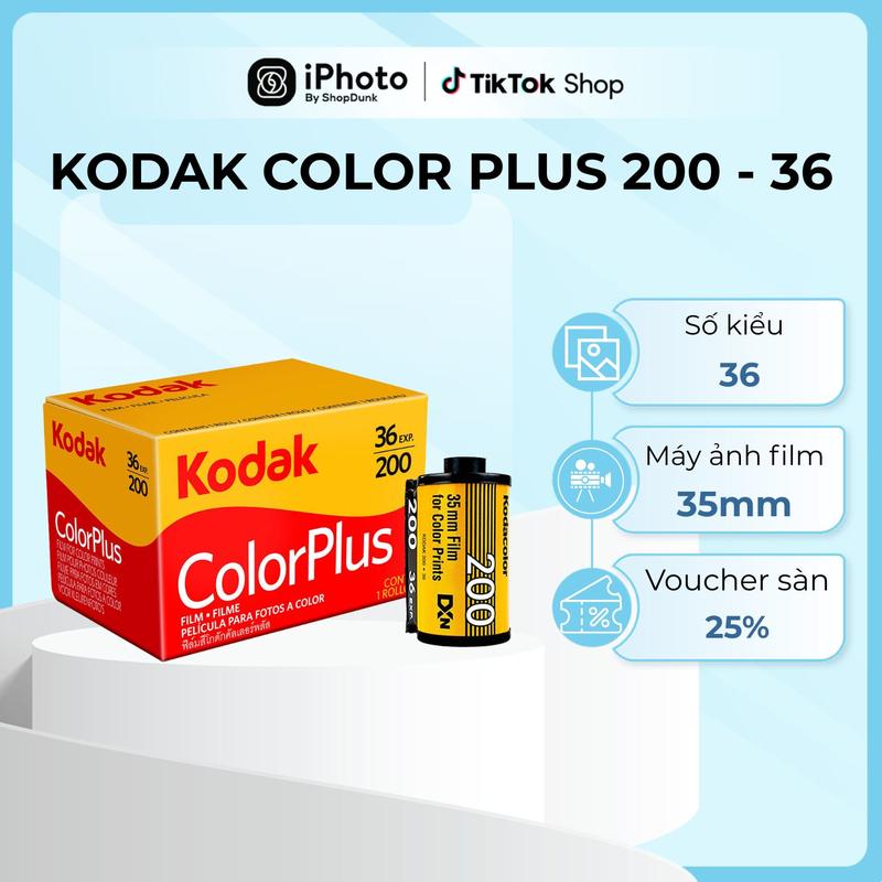 Kodak Color Plus Film 200 135 36 Exp, IOS 200, Số ảnh 36