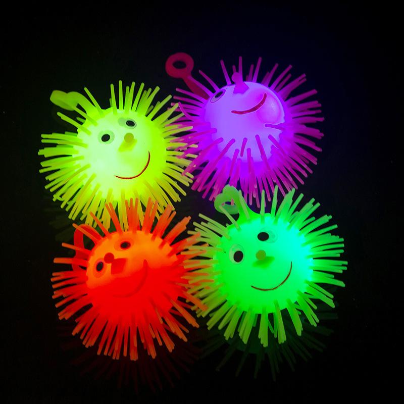 Mainan Anak Ubur-Ubur Hidung Nyala Lampu LED Warna-Warni Puffer Ball Yoyo 4
