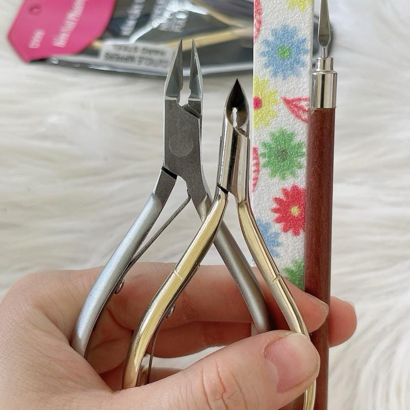 [Bộ 4 Món] ComBo 1 Kềm Cắt Móng Khóe(thép)+ 1 Kềm Cắt Da Vàng Bán Nguyệt. Tặng 2 Quà Miễn Phí