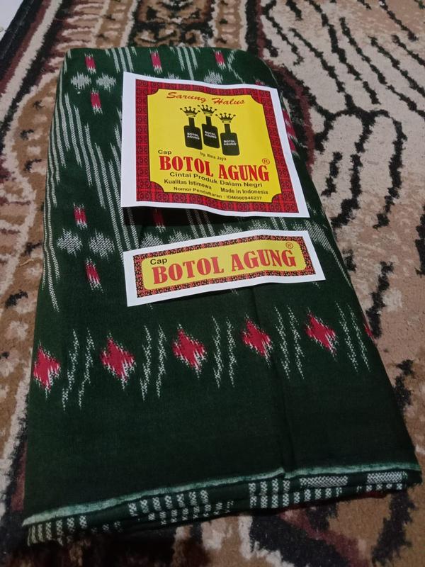 SARUNG PRIA DEWASA SARUNG GOYOR BOTOL AGUNG Muslim Motif Printing Biru Coklat 5