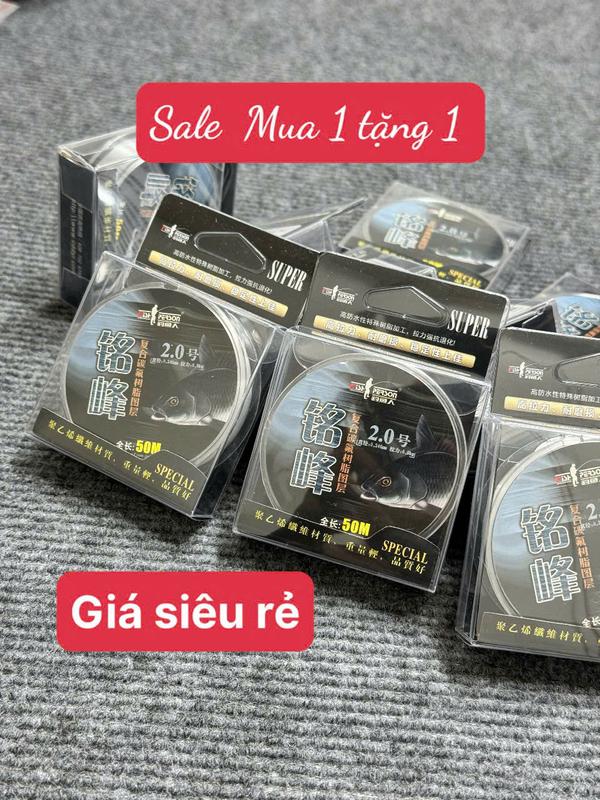  Cước câu cá Minh Phong cao cấp Dài 50m   mua 1 tặng 1     chất liệu nylon cước mềm tải tốt ít xoăn  Chịu tải tốt độ bền cao 