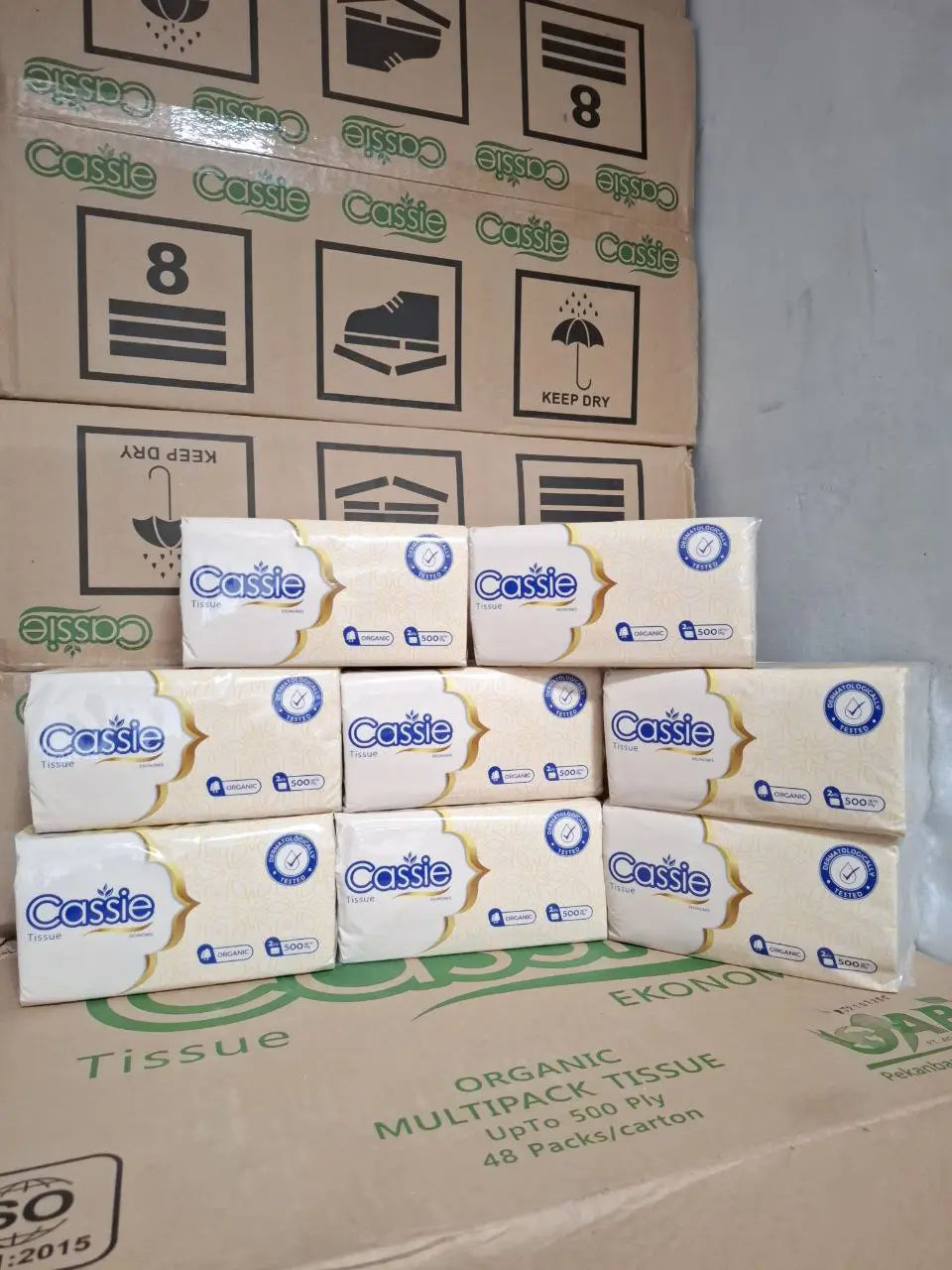 PAKET 8 PCS Tisu Wajah Cassie 500 Sheet 2ply Tisu Tebal Lembut FACIAL