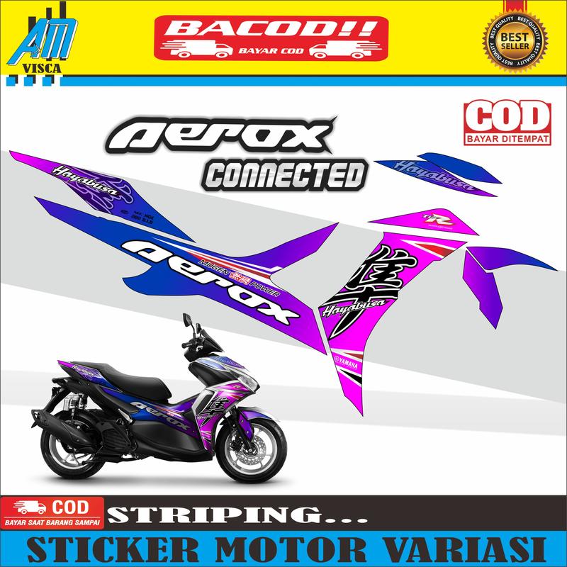 Promo Striping Stiker Motor Aerox Connected New Stiker Variasi Motif Bunglon Motorcycle 0