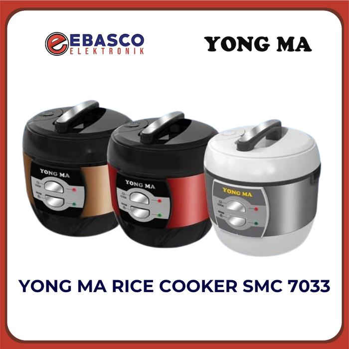 Gambar YONG MA Rice Cooker SMC 7033 Kapasitas 2 Liter Panci Gold Iron Wing Anti Lengket Bergaransi Resmi dari Ebasco Elektronik Kab. Bandung Barat Tokopedia
