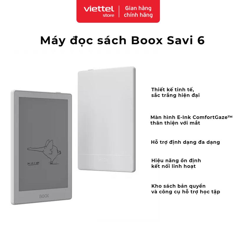  Máy đọc sách BOOX Savi 6 Chính hãng  ViettelStore  