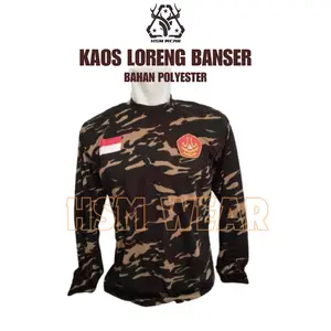 Kaos oblong loreng banser / baju deker doreng banser tangan panjang Keren