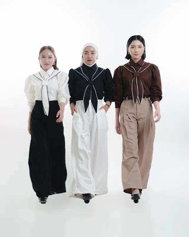 ELSE | Daissy Shirt | Kemeja Wanita Dasi Atasan Casual dan Formal 100% Infinit Cotton kemeja  viral 7