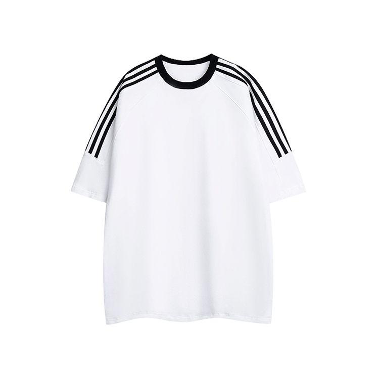 Product Introduction of Singapore Link: High-Quality Cotton Raglan T-Shirts Await Streetwear Top Man Menswear Casual Striped Crewneck Tropical 6