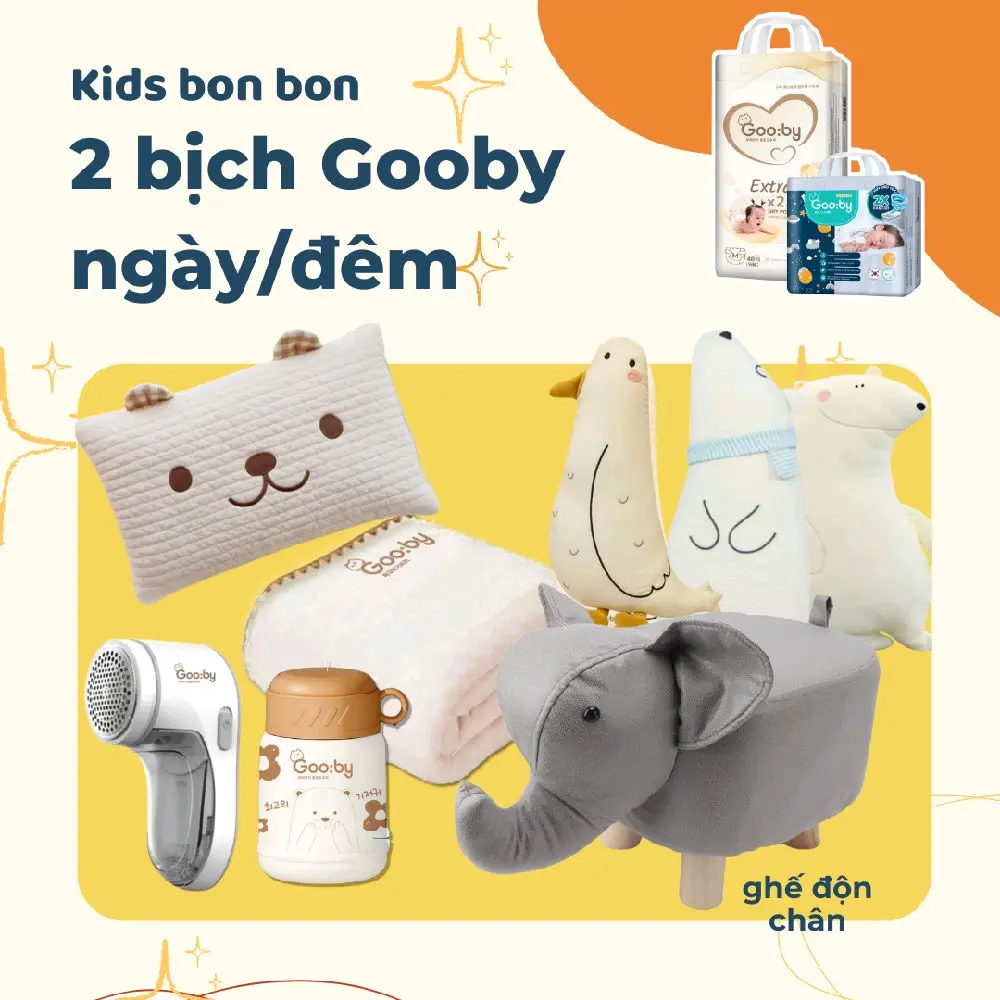 (COMBO 2 BỊCH NGÀY/ĐÊM ) bỉm gooby + quà