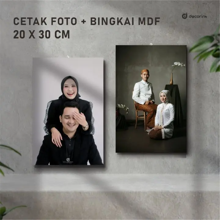CETAK FOTO+BINGKAI PAPAN MDF 20X30, FREE EDIT KETAJAMAN & KECERAHAN 0