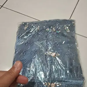 Tulip Outer Tunik Cardigan Brokat Kondangan Kekinian. Brukat  Pesta Kombinasi Tille Brukat Dan Tali Kancing Payet Diamond,Baju Kondangan Bridesmaid Wisuda Motif Random