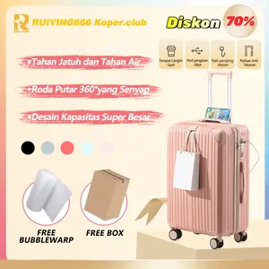 【RUIYING66 Koper.club】A973PLUS Koper Gantung Murah Kapasitas Besar Perlengkapan Perjalanan Wajib Cantik Mini Koper Kabin 360° Senyap Kombinasi Kunci 20/22/24 Inci Traveling Diskon 70% lock