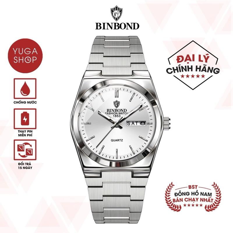 Đồng Hồ Nam BINBOND I30 Mặt Mỏng Sang Trọng Có Lịch Thứ Và Ngày Chống Nước 3ATM TẶNG FULL BOX HỘP CHÍNH HÃNG DỤNG CỤ CẮT DÂY PIN ĐỒNG HỒ DỰ PHÒNG SỐ LƯỢNG QUÀ TẶNG CÓ HẠN