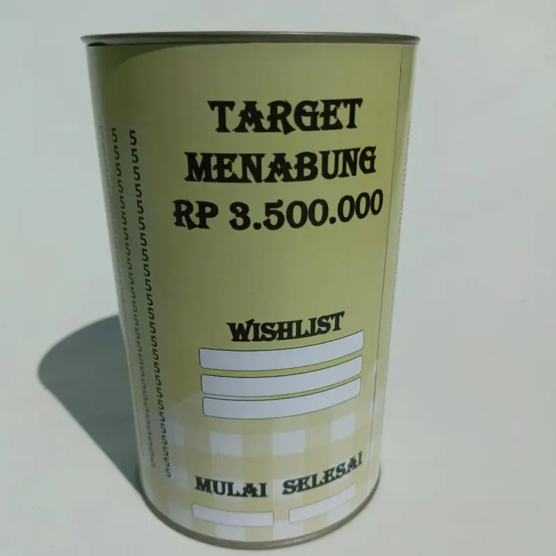 Celengan Hijau Target Nabung Viral Ukuran S dengan Motif Hijau Hadiah 5