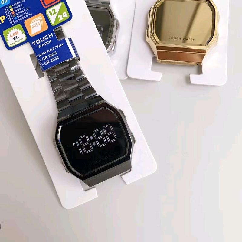 Đồng hồ nam nữ LED L168cảm ứng dây thép không gỉ thời thượng Đeo Tay Watch