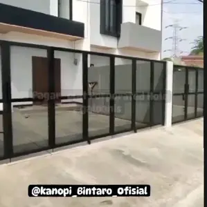 Kanopi Bintaro Ofisial Pagar Lipat Pagar Dorong Plat Porporated untuk Rumah Modern dan Tahan Lama