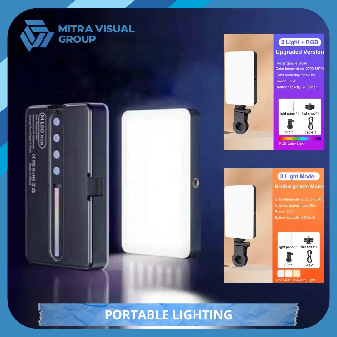 M140  3 color / RGB  LED Light  Mobile Phone  Portable Lamp Lampu Konten