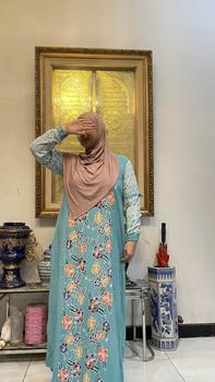 Product Review of gamis encim pita  LD 110-120 | busui friendly | gamis batik cap colet premium rayon candi mekar Muslim Dress Wanita from _**_ 0